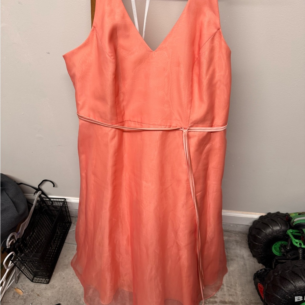 David's Bridal Peach Dress